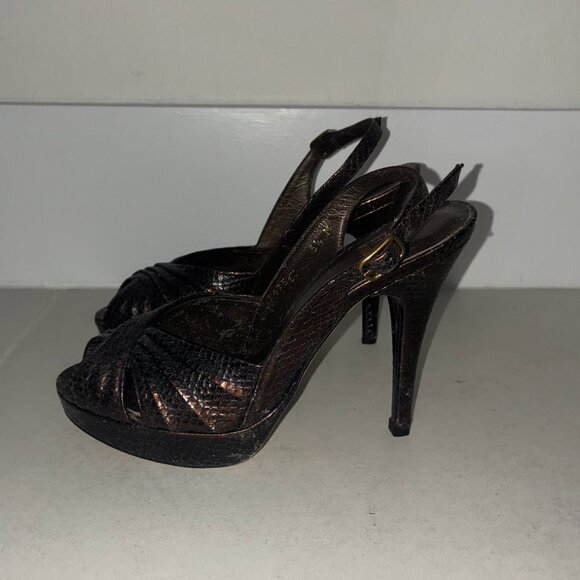 Stuart Weitzman Metallic Brown Heels - Picture 4 of 4